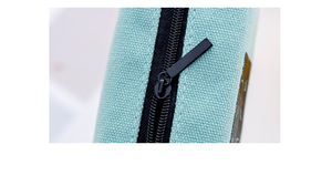 Bolsa de lápiz escolar <span class=keywords><strong>Kanvas</strong></span> Kawaii Color caramelo chico sencillo y barato al por mayor con cierre de cremallera para niñas - Product Image 6