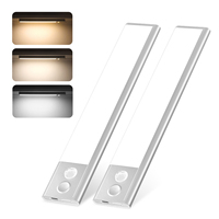 Lampe LED magnétique sans fil à détecteur de mouvement rechargeable USB-C moderne pour armoire, cuisine, chambre, en aluminium, OEM ODM