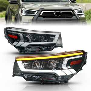 고풍스러운 Wholesales 2021 헤드 램프 호환 도요타 <span class=keywords><strong>Hilux</strong></span> REVO 낮은 구성 <span class=keywords><strong>Hilux</strong></span> ROCCO 높은 구성 헤드 라이트 - Product Image 2
