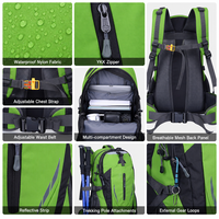 Mochila de Senderismo de 40L, Impermeable, para Escalada, Camping, Viajes, Gran Capacidad, para Hombre y Mujer, con Logotipo Personalizado