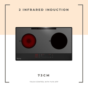 Placa de Cocción Inteligente Infrarroja y de Alta Luz de 4800W con Doble Quemador, Certificado CB, 220V, Control WIFI Tuya Integrado para Cocina - Product Image 6