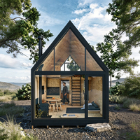 Casa Prefabricada Triangular Moderna, Casa Rodante de Acero Ligero, Casa Móvil de Acero y Panel Sándwich para Uso Hotelero