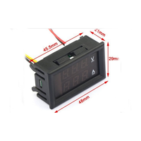 0.28 "LED DC0-100V 10A Numérique voltmètre Multimètre LED Volt Amp Jauge Panneau avec Rouge/Bleu Double Affichage Couleurau
