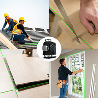 Niveau laser multifonction de qualité industrielle DEGLASERS, super lumineux vert, 16 lignes, batterie Li-Ion, pendule auto-nivelant