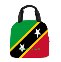 Sac à lunch isotherme avec drapeau de Saint Kitts et Nevis, parfait pour les enfants, la maternelle, l'école, le travail, les voyages, les pique-niques, facile à transporter