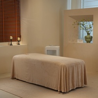 Parure de lit décorative légère en polaire kaki pour canapé, lit et couette, avec jupe de lit et drap