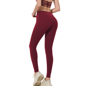 Women's High Waisted Yoga Pants Solid Color Moisture Wicking Quick Dry Fitness Leggings Tight Fit Ruched Butt Design - Product Image 2