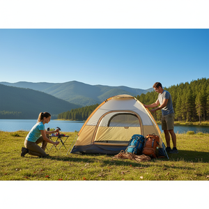 4 Person Automatic <b>Pop</b> <b>Up</b> Camping <b>Tent</b> Quick Open Waterproof Windproof Family Shelter for Weekend Picnic - Product Image 3