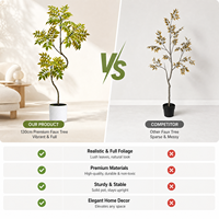 Plantes artificielles en plastique laqué, directement de l'usine, pour la décoration de la maison, du bureau et du jardin.