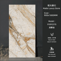 Carrelage en porcelaine effet marbre mat 900x1800mm, carrelage mural et de sol en céramique pleine masse, dalle de pierre de luxe pour hôtel et villa