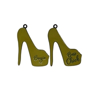 Breloques en émail personnalisées en gros pour chaussures à talons hauts, pendentifs en métal avec lettres personnalisées, fournitures de bijoux DIY