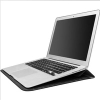 Housse pour ordinateur portable 15 pouces en cuir lisse avec logo personnalisé Housse pour ordinateur portable à rabat pour 11 "13" pouces Mackbook