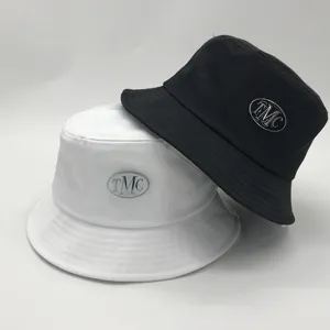 Custom Metal Logo Nylon Fabric Bucket Hat High Quality New Fashion Design Bucket Hat
