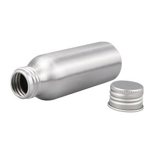 Suministro de fábrica personalizada diseño vacía de 200ml color natural botella de aluminio con tornillo de metal tapa - Product Image 3