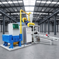 Mesin Granulator Kawat Tembaga Industri Genrytech 800kg/jam, Mesin Daur Ulang Kabel Bekas Tugas Berat Tipe Kering, Kemurnian 99%, CE 63kW
