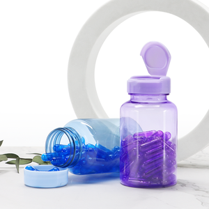 Food Grade 150ml PET <b>Supplement</b> Pill Capsule Vitamin Bottle Flip Top Cap Support Colour and Finishing Customization - Product Image 4
