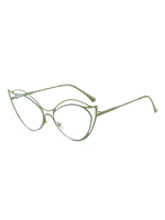 Twooo T1545 nouveauté lunettes anti-bleu à monture en métal de style renard irrégulier
