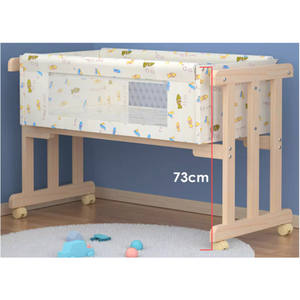 Meubles de pépinière en bois bébé petit lit de couchage avec coussin berceaux convertibles lits bébé lit en bois pour bébés - Product Image 3
