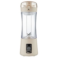 Mixeur Électrique Portable à Faible Bruit avec 6 Lames, Commande par Bouton Poussoir, Contenant en Plastique