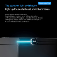 Bulles intégrées lavage féminin Commode intelligente salle de bain cuvette de toilette Siphon chasse d'eau Led affichage numérique électrique Smart WC toilette