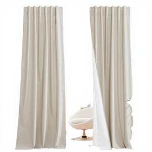 Cortinas Opacas Modernas de Lino Natural (30%) y Poliéster (70%) con Ojales, Gruesas, para Todas las Estaciones, 2 Paneles, para Ventanas del Hogar y Sala de Estar - Product Image 3