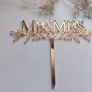 เครื่องแต่งหน้าเค้กเจ้าบ่าวจดหมายอะคริลิค MR & MRS สำหรับวันครบรอบแต่งงานงานเลี้ยงวันเกิดของผู้ใหญ่งานเฉลิมฉลองเทศกาลอีสเตอร์คริสต์มาส - Product Image 3