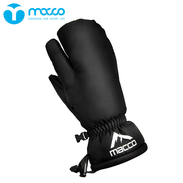 macco thickened waterproof warm motorcycle ski gloves winter touchable plus velvet cotton three-finger black woman men