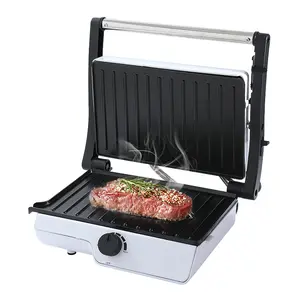 Electric Panini Grill meat Contact Full Slot Sandwich Press Steak Grill oven