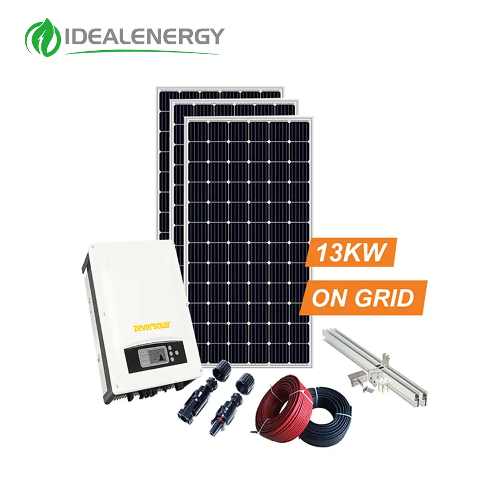 सूर्य की ऊर्जा सबसे अच्छा गुणवत्ता 13kw 13 किलोवाट सौर पैनल पर ग्रिड टाई प्रणाली