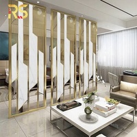 Hotel Lobby Decorative Glass Partition Wall Design Living Room Divider Partition Wall Panel with Glass Home Divider Wall