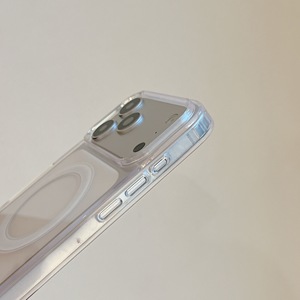 Coque de téléphone transparente magnétique en acrylique pour iPhone 17 Pro Max, compatible avec la charge sans fil, antichoc, protection intégrale à 360° - Product Image 3