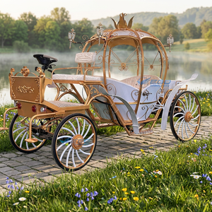 Chariot de balade électrique sans chevaux de qualité supérieure, modèle carrosse de princesse Cendrillon en forme de citrouille, à vendre - Product Image 1