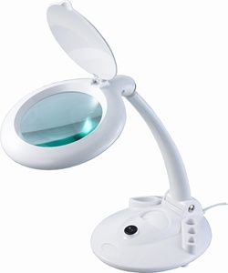 5X Real Glass 2-in-1 Desk Lamp & <b>Clamp</b> With Swing Arm LED Magnifying Desk Lamp - Product Image 1