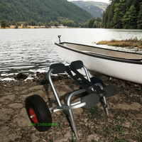 Chariot en aluminium pliable en acier inoxydable pour canoë et kayak, pour des outils pratiques de transport en bateau