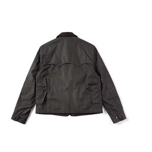 Blouson aviateur vintage pour <span class=keywords><strong>homme</strong></span> des années 80, col rabattu, logo sur le devant, style rétro américain, automne, extérieur, poisson volant, 100% coton - Product Image 4