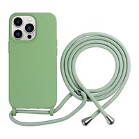 Coques de téléphone en silicone liquide avec cordon réglable pour iPhone 18 17 16 15 14 13 12 11, coque arrière antichoc