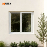 Ventana Corredera Exterior de Vinilo Resistente a la Intemperie, Ventanas Correderas de UPVC para Exteriores con Múltiples Sellos Impermeables para Casas