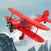 Wltoys A300 Beech D17S RC Biplan 3D 6G en mousse EPP, planeur électrique radiocommandé 2.4G avec moteur brushless, avion RTF, jouet cadeau