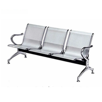 Mobilier scolaire 3 en acier inoxydable, Station d'aéroport, hôpital, Station de Train, parc, chaises d'attente en bord de route