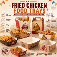 Caja de Cartón Corrugado Apilable para Pollo Kraft, Empaque para Comidas Familiares, Producción a Medida para Proyectos de Marca