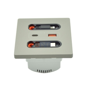Thời trang hàng đầu 20 Wát nhanh chóng sạc USB ổ cắm với có thể thu vào sạc cáp và Type-C cổng 10A tường ổ cắm - Product Image 5