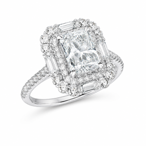 Anello di fidanzamento Princess Cube per donna, elegante gioiello da dito in stile corte - Product Image 1