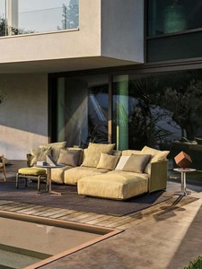 Custom Modular <b>Outdoor</b> Rope Weave Sectional <b>Sofa</b>, Waterproof Fabric Combination Lounge Couch for Villa Patio - Product Image 5
