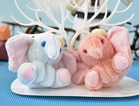 Boneka Gajah Animasi Plush 4 Inch, Gantungan Kunci Custom, Hiasan Ransel, Hadiah Pesta Liburan, Isi Kapas PP 2-4