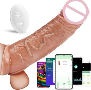 Gode vibrant <span class=keywords><strong>en</strong></span> silicone réaliste télécommandé APP Sex Toys à bas prix pour femmes et hommes - Product Image 1