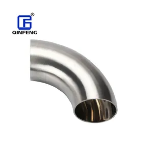 QINFENG 90 Degree Welded Short Elbow Stainless Steel Cf8 304 Taps Sanitary Ss Fittings Accessories For Lithium battery Industry