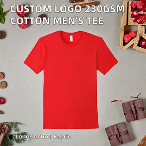 T-shirt Homme 100% Coton Haute Qualité Grande Taille Coupe Ample Manches Courtes Décontracté Respirant 220g Col Rond Tendance Fitness - Product Image 2