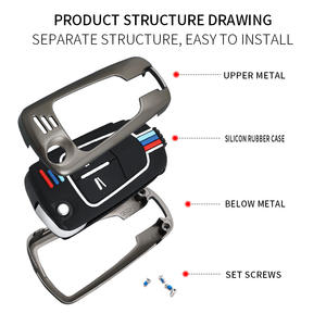 Custodia per Chiavi Auto in Lega di Zinco e Gel di Silice per Opel Astra Insignia Antara Meriva Zafira, Portachiavi e Accessori - Product Image 5