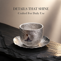 Tasse à thé en titane à double paroi personnalisée pour la dégustation à domicile et au bureau, avec un ensemble de tasses colorées en forme d'œuf, approvisionnement en marque privée