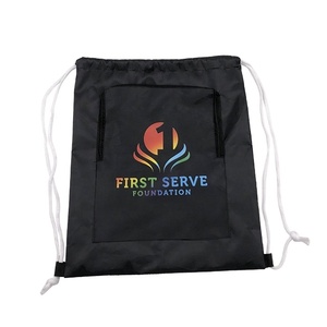 กระเป๋าเชือกผูกโพลีเอสเตอร์แบบกำหนดเองพร้อมโลโก้สำหรับโปรโมชั่น - Product Image 4